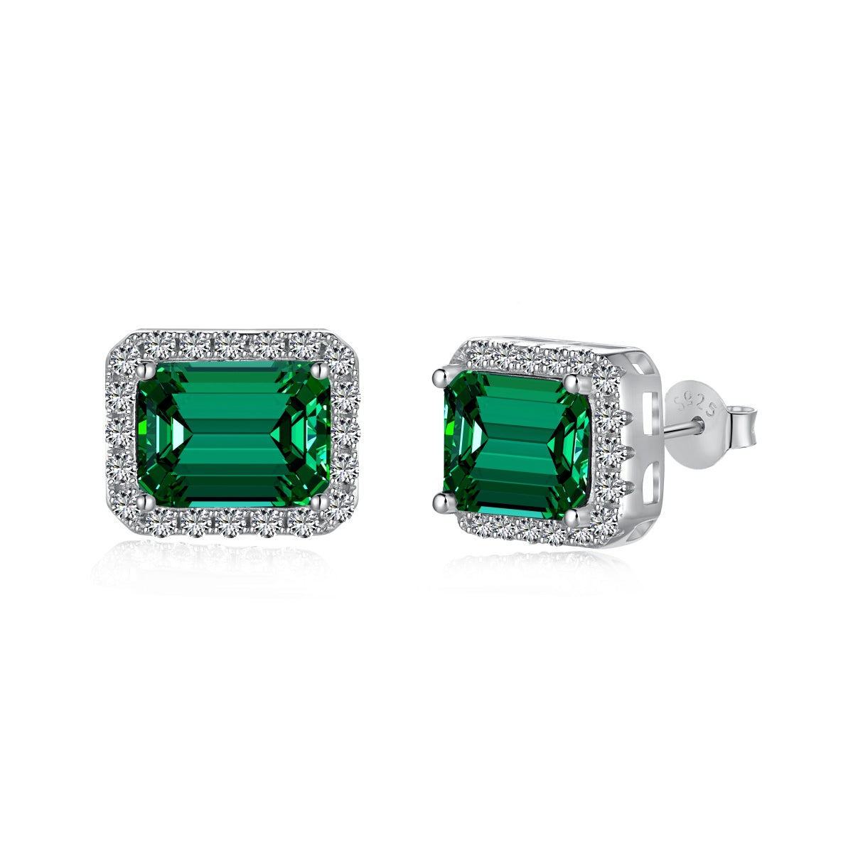 Luxurious Dainty Emerald Cut Banquet Earrings