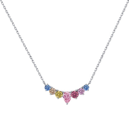 Dainty Colorful Heart Necklace