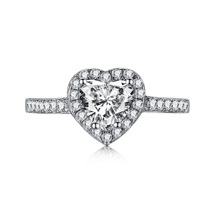 Eternity Splashy Romantic Heart Shape Lover Ring