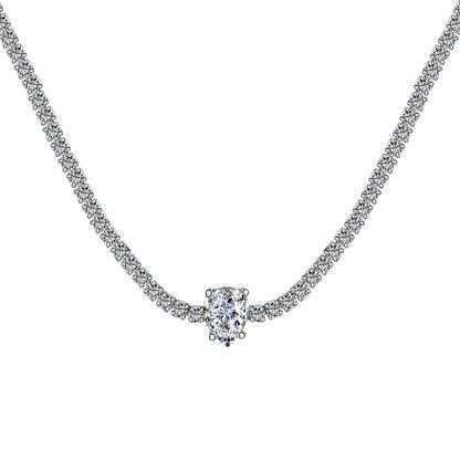 1.0 carat Unique Pear Cut Tennis Necklace