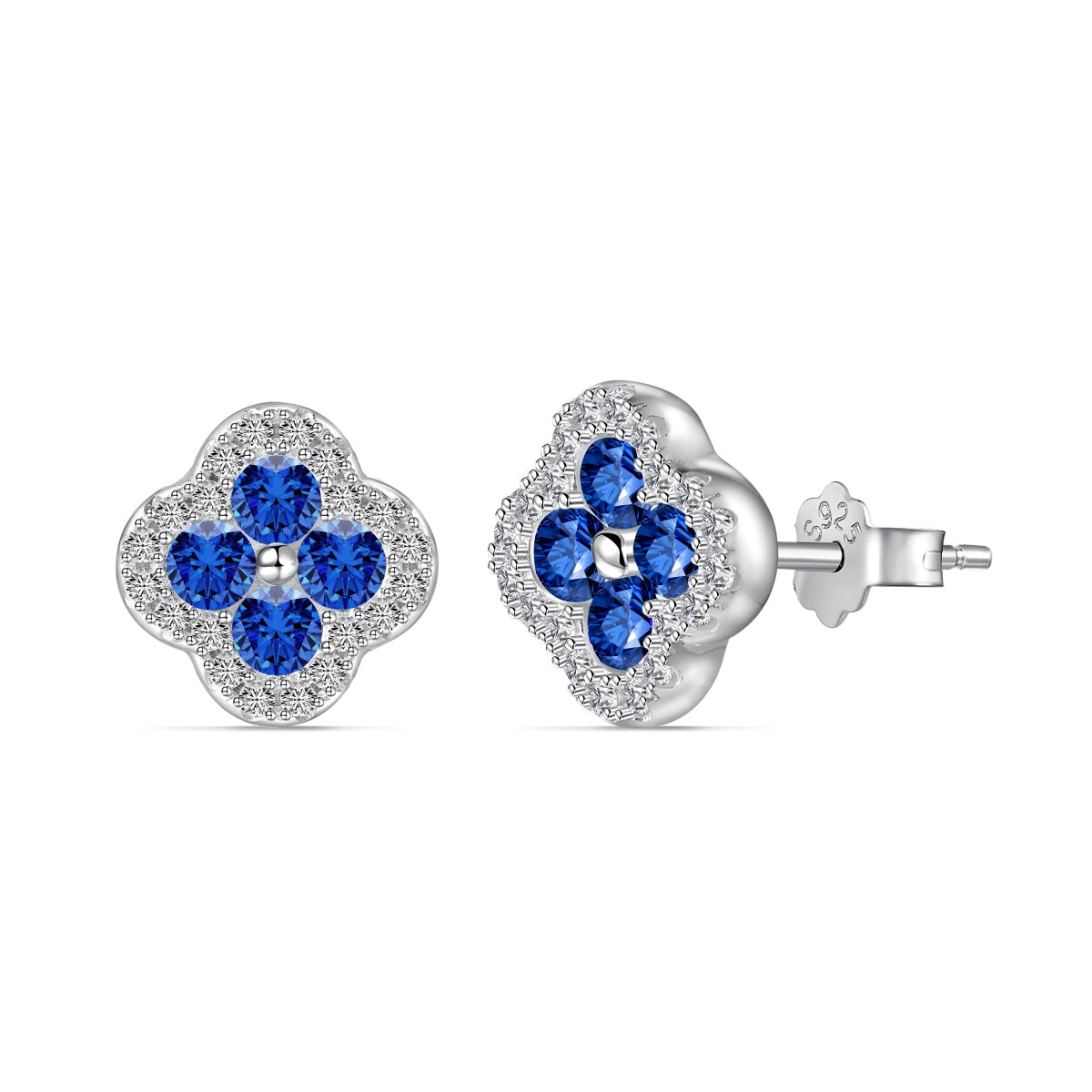 Four-Leaf Clover Flower Shaped Earrings