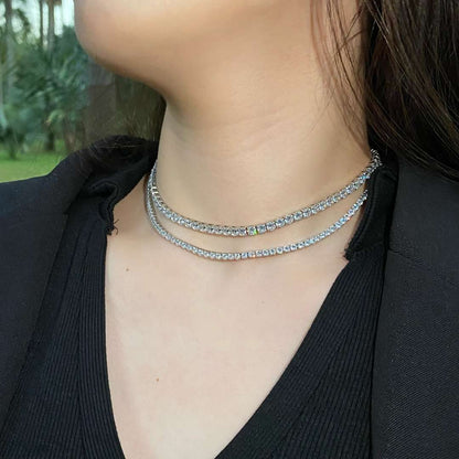 Elegant Tennis Chain Necklace