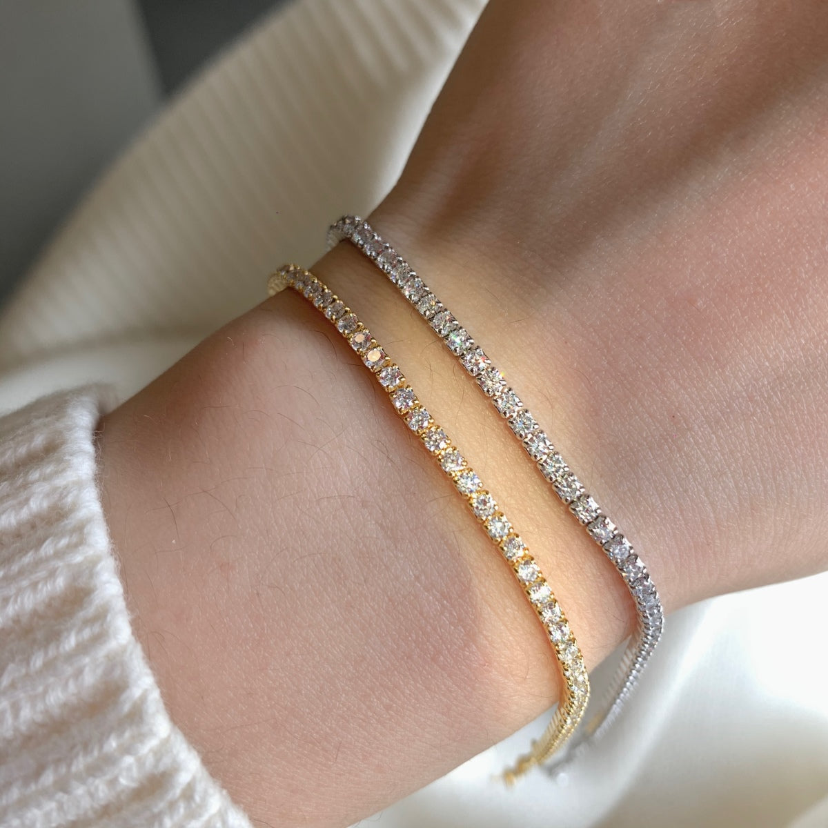 Radiant Shinning Princess Cut Tennis Bracelet