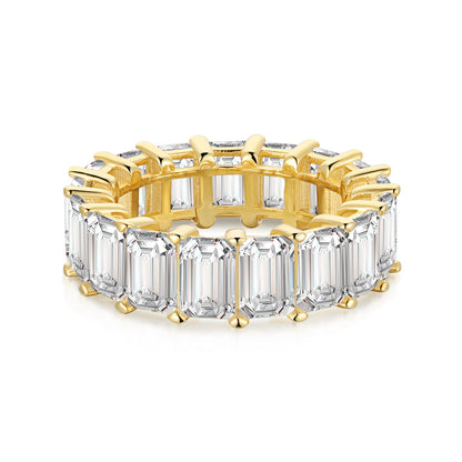 0.75 Carat Elegant Emerald Cut Tennis Ring