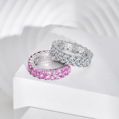 Sparkling Full Heart Ring