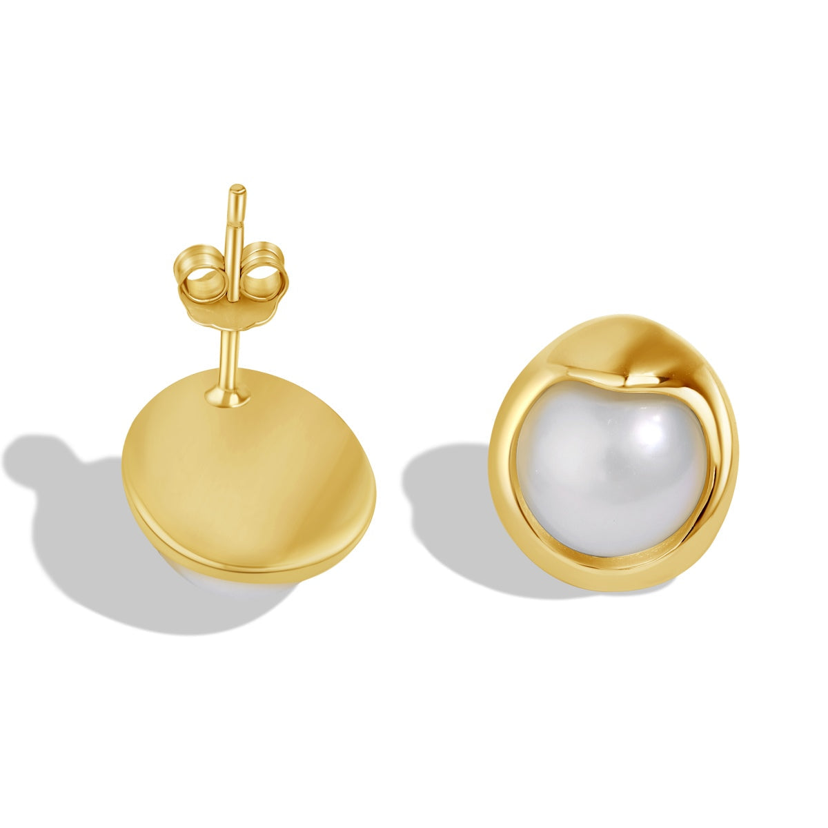 Dainty Bread Pearl Earrings