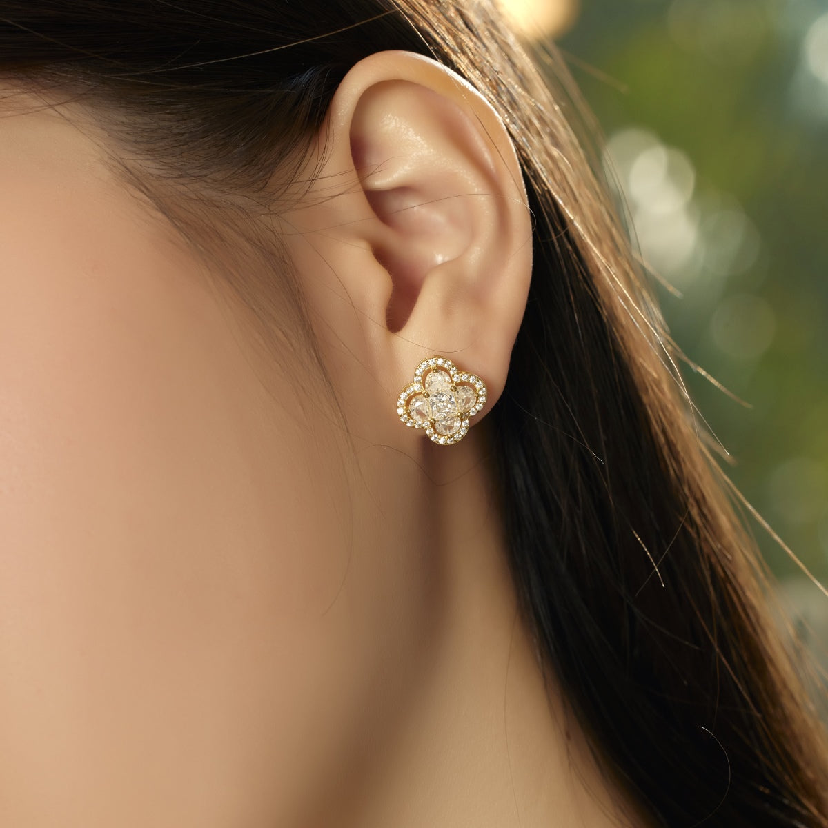 Lucky Four-Leaf Clover Exquisite Earrings