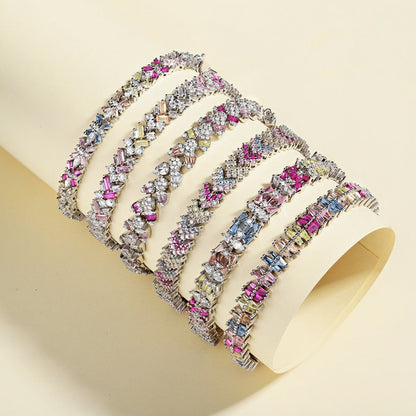 Radiant Colorful Emerald Cut Party Bracelet