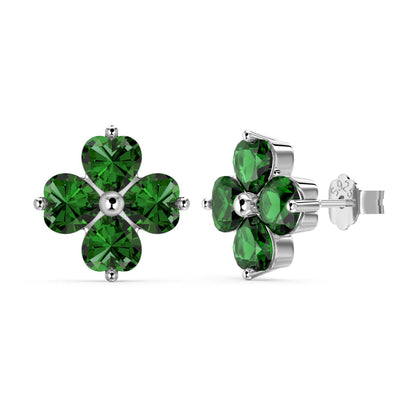 Four-Leaf Clover Ball Earrings