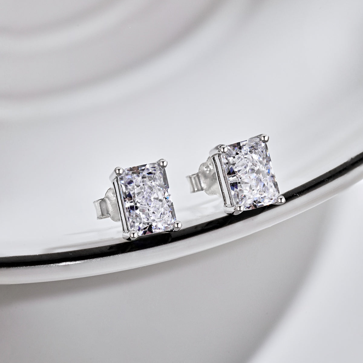 Radiant Luxurious Princess Cut Daily Earrings