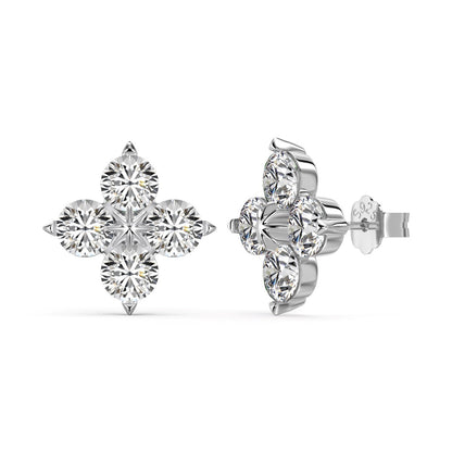 Four-Leaf Clover Eight-Pointed Star Earrings