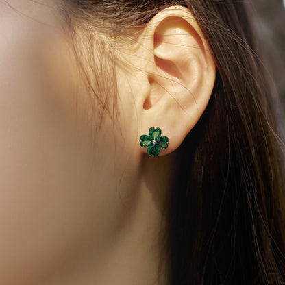 Four-Leaf Clover Ball Earrings