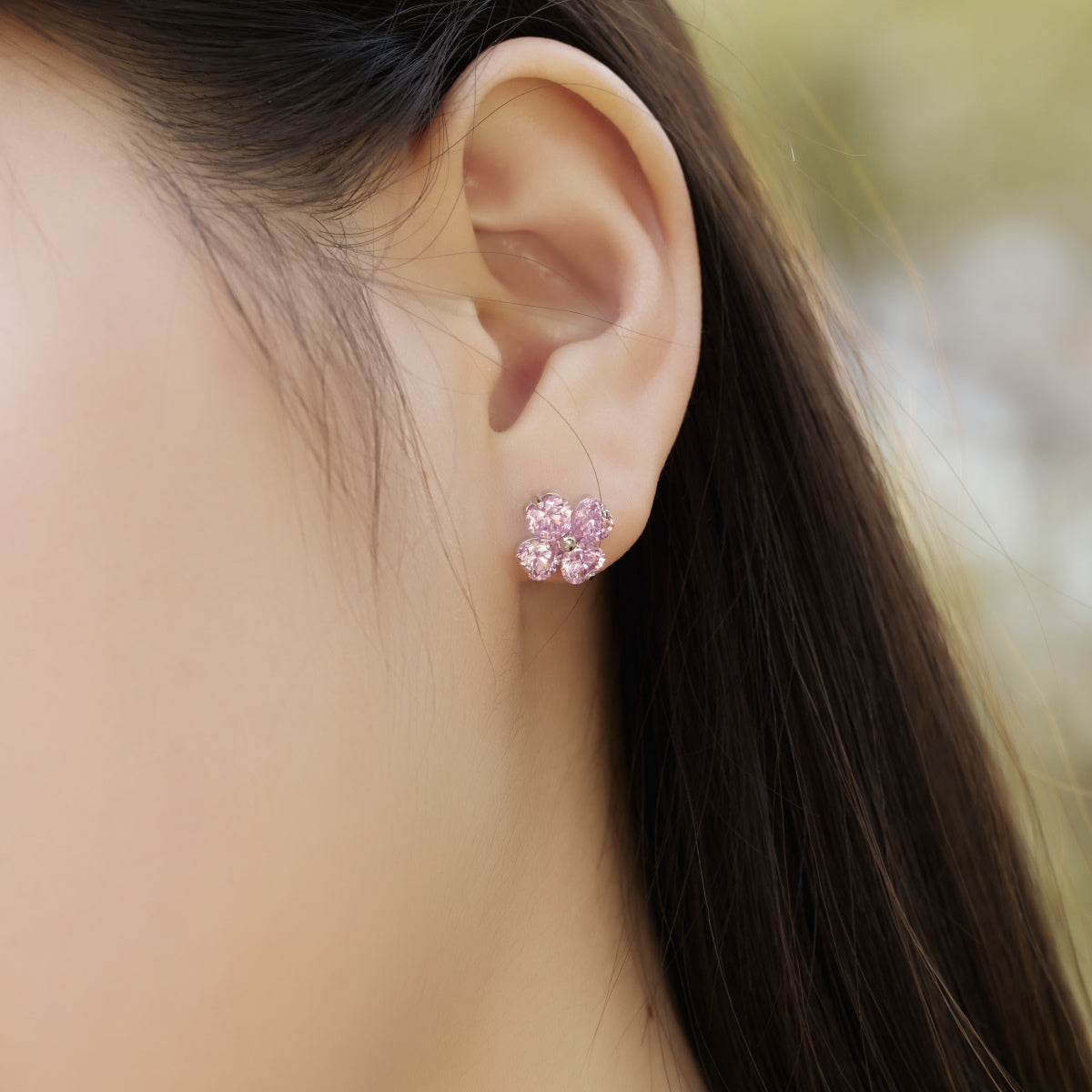 Four-Leaf Clover Ball Earrings