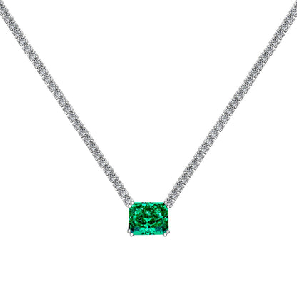 4.0 Carat Elegant Radiant Cut Necklace